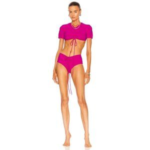 Christopher Esber Odessa Ruched Bikini Bottom Budo Grape